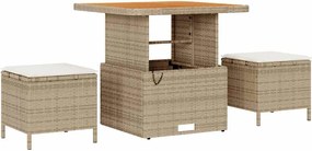 vidaXL Σετ Καναπέ Κήπου με μαξιλάρι 8 pcs Μπεζ και Κρέμα