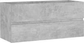 vidaXL Ντουλάπι Νιπτήρα Γκρι Σκυροδέματος 100x38,5x45 εκ. Επεξ. Ξύλο