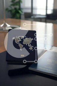 Intra Συλλεκτικό Ξύλινο Παζλ Plywood 4mm - Ανοίξτε το βιβλίο με τον παγκόσμιο χάρτη και τη λάμπα Σε Ξύλινο Κουτί - Διαστάσεις Puzzle: 10x10 cm – 25 κομμάτια