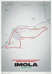 Εκτύπωση τέχνης Imola Circuit – Track Evolution – Autodromo Internazionale Enzo e Dino Ferrari, Automobilist