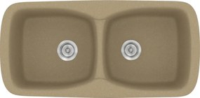 Sanitec Classic 319 (93×51) - Γρανιτένιος νεροχύτης - Metallic CREAM