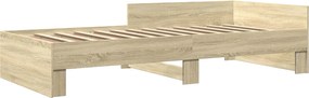 vidaXL Κρεβάτι με Κεφαλάρι Sonoma Δρυς 80 x 200 cm Επεξεργασμένο Ξύλο