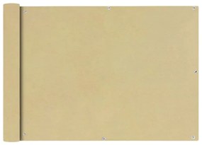vidaXL Διαχωριστικό Βεράντας Μπεζ 75 x 400 εκ. από Ύφασμα Oxford
