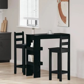 vidaXL Τραπέζι Μπαρ Τοίχου - Μαύρη Δρύς - 102x55x103.5 εκ. - Φτιαγμένο από Επεξεργασμένο Ξύλο