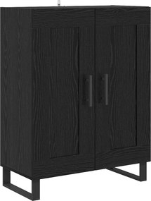 vidaXL Highboard Μαύρη Οξυά 69,5 x 34 x 180 εκ. Επεξεργασμένο ξύλο