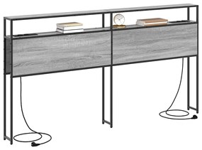 vidaXL Κεφαλάρι Αποθήκης Γκρι sonoma 180 cm Επεξεργασμένο ξύλο