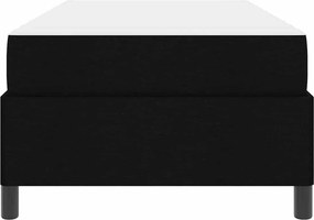 vidaXL Κρεβάτι με ελατήρια Μαύρο 90 x 200 cm ύφασμα