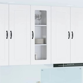 vidaXL Κρεμαστό ντουλάπι κουζίνας με ράφι Λευκό 40 x 31 x 100 εκ.