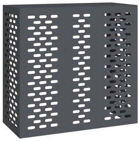 vidaXL Κάλυμμα κλιματιστικού Ανθρακί 110 x 50 x 105 εκ Ατσάλι