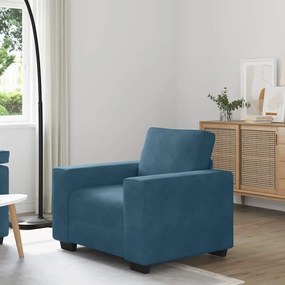 vidaXL Πολυθρόνα-Καναπέ Μπλε Βελούδινη 100x77x82 εκ.