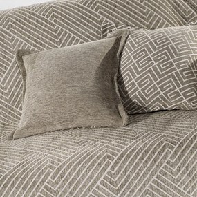 Μαξιλαροθήκη Διακοσμητική Draw Δύο Όψεων Taupe Guy Laroche 50X50 Cotton-Acrylic