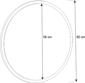 Καθρέπτης τοίχου Glob Μegapap χρώμα μαύρο 59x2x59εκ.