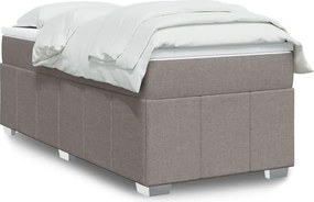 vidaXL Κρεβάτι Boxspring με Στρώμα Taupe 80x200 εκ. Υφασμάτινο