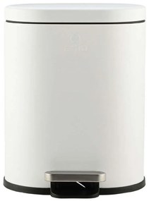 Κάδος Απορριμμάτων Ovoid Soft Close 02-21429 24,4x21,5x29,4cm 6lt White Estia Metal