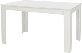 Τραπέζι Darlen Megapap χρώμα λευκό 125x72x74εκ.