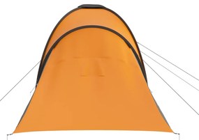 vidaXL Σκηνή Camping 6 Ατόμων Γκρι / Πορτοκαλί