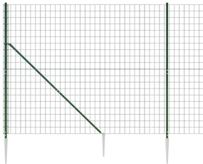 vidaXL Συρματόπλεγμα Περίφραξης Πράσινο 1,4 x 10 μ. με Καρφωτές Βάσεις