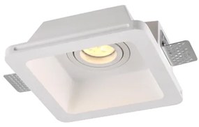 Χωνευτό Τετράγωνο Σποτ Γύψινο Trimless AARI GU10 Λευκό G16760C ACA-G16760C-Λευκό G16760C