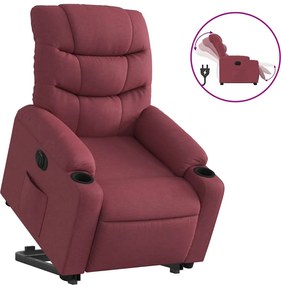 vidaXL Πολυθρόνα Ηλεκτρική Ανακλ. Μπορντό Υφασμάτινη