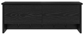 vidaXL Τοίχου Κρεμάστρα Μαύρη δρυς 80 x 20 x 30 cm Επεξεργασμένο ξύλο