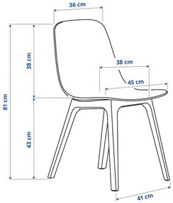 EKEDALEN/ODGER τραπέζι και 4 καρέκλες 692.214.38