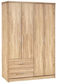 Wardrobe 4 Door with 2 Drawers  Sonama 120x42x181