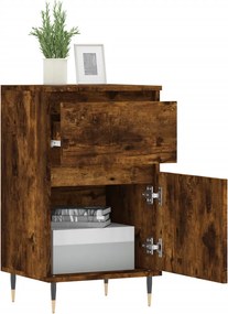 vidaXL Ντουλάπια 2 τεμ. Καπνιστή Δρυς 40x35x70 εκ. από Επεξεργ. Ξύλο