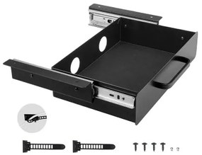 VEVOR 33 cm Under Desk Drawer Organizer Slide-out Drawer Space Saver Home Office