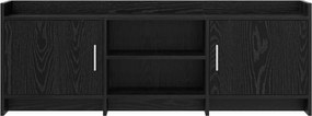 vidaXL Ντουλάπι TV 130 x 33 x 47 εκ Μαύρη Δρυς Επεξεργασμένο Ξύλο