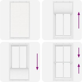 vidaXL Πλισέ περσίδα Λευκό 105x200 cm Πλάτος υφάσματος 104,4 cm