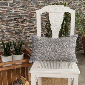 Μαξιλαροθήκη Διακοσμητική Potenza 05 Blue Teoran 30X50 Cotton-Polyester