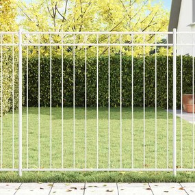 vidaXL Στοιχείο Φράχτη ASSEN Λευκό 170 x 150 εκ. Ατσάλι