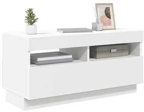 vidaXL Έπιπλο Τηλεόρασης με LED Λευκό 80 x 35 x 40 εκ.