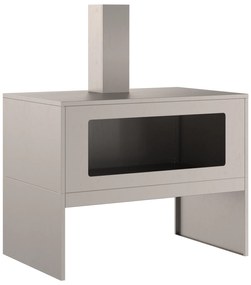 vidaXL Φωτιά  με καμινάδα 80x50x96 εκ. Φθαρμένο Ατσάλι