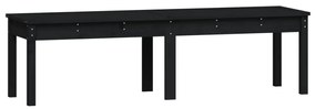 vidaXL Πάγκος Κήπου Διθέσιος Μαύρο 159,5x44x45 εκ. Μασίφ Ξύλο Πεύκου