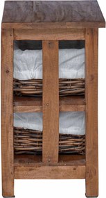 vidaXL Τραπεζάκι Πλευράς Καφέ Μασίφ ξύλο μαόνι