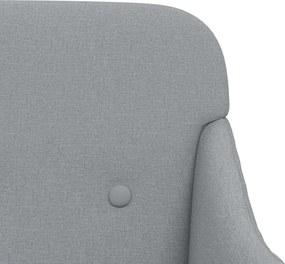 vidaXL Πολυθρόνα Ανοιχτό Γκρι 63 x 76 x 80 εκ. Υφασμάτινη