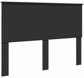 vidaXL Κεφαλάρι Μαύρη Οξυά 160 cm Επεξεργασμένο ξύλο