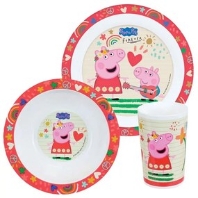 Σερβίτσιο Φαγητού Παιδικό (Σετ 3Τμχ) Peppa Pig 006105 Multi Ango 3 τμχ Πολυπροπυλένιο