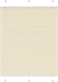 vidaXL Πλισέ περσίδα Κρέμα 110x150 cm Πλάτος υφάσματος 109,4 cm