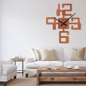 Ρολόι τοίχου  εσωτερικού χώρου ξύλινο clock6 - Clock6-Μαόνι, 1mx1m