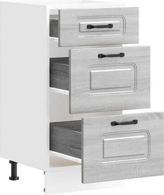 vidaXL ντουλάπι βάσης κουζίνας Kalmar Γκρι sonoma Επεξεργασμένο Ξύλο
