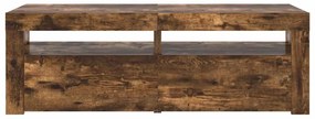 vidaXL Έπιπλο Τηλεόρασης με LED Καπνιστή Δρυς 120 x 35 x 40 εκ.