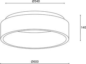 Φωτιστικό Πλαφονιέρα LED 3 CCT Aca Apollo BR81LEDC60BKCCT Black