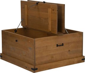 vidaXL Σεντούκι αποθήκευσης HALDEN 91x91x47 cm Ξύλο μασίφ πεύκο
