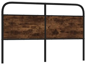 Κεφαλάρι Καπνιστή Δρυς 160 εκ. Ατσάλινο/Επεξεργασμένο Ξύλο