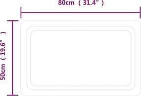 vidaXL Καθρέφτης Μπάνιου με LED 80x50 εκ.