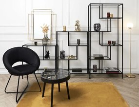 ΚΑΡΈΚΛΕΣ &amp; ΠΟΛΥΘΡΌΝΕΣ ROUND VELVET ARMCHAIR GIULIA BLACK HD0065