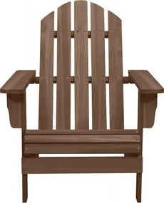 vidaXL Πολυθρόνα Καφέ Ξύλινη