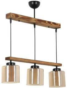 Φωτιστικό Οροφής - Ράγα David 534LUN3377 55x15x80cm 3xE27 40W Natural-Gold Opviq